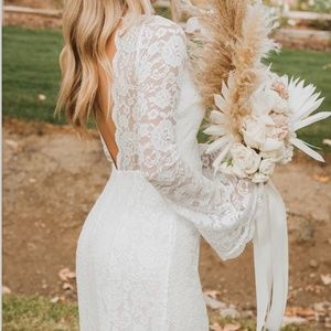 Show Me Your MuMu Natalie Maxi Dress White Lace